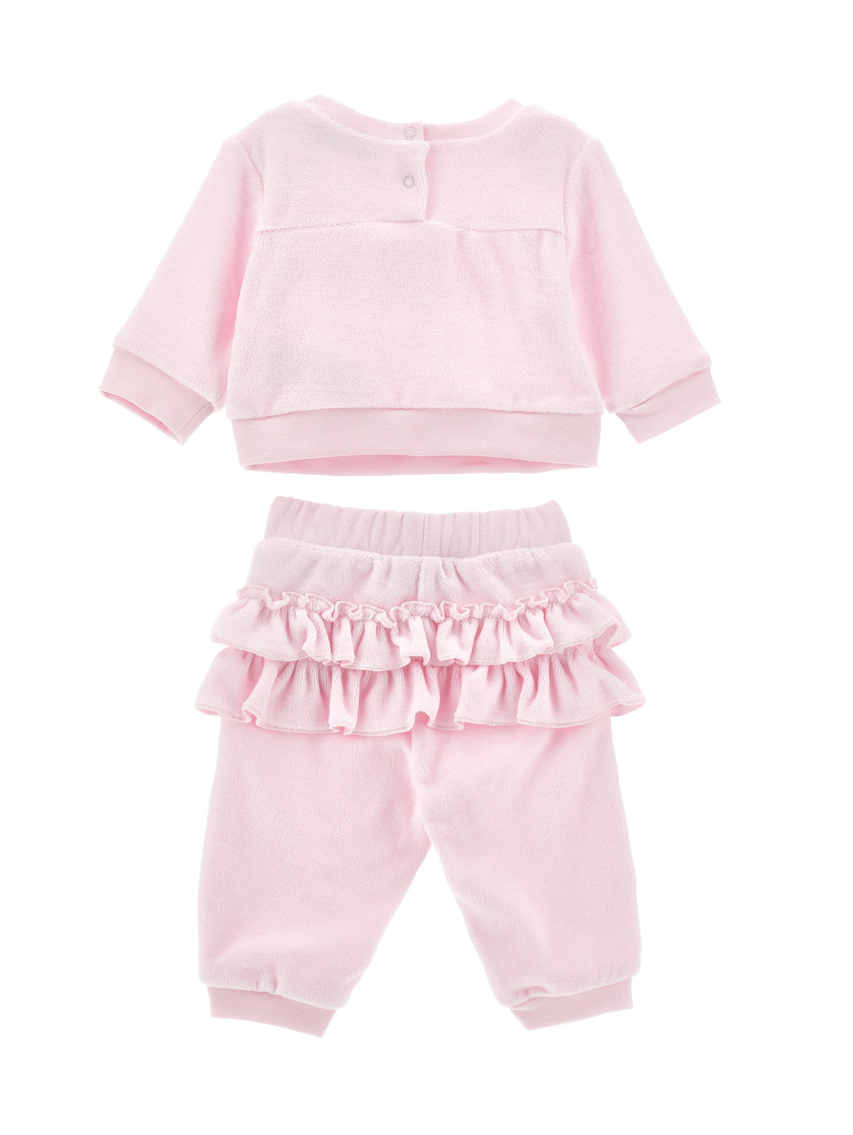 Baby Girls Pink Ruffle Tracksuit