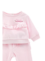 Baby Girls Pink Ruffle Tracksuit