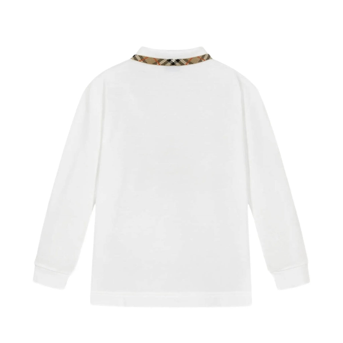 Boys Long Sleeve White Polo