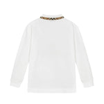 Boys Long Sleeve White Polo