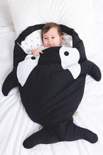 Baby Bites Shark Footmuff Black Penguin Inner | Casa Childrenswear