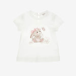 Monnalisa Girls Rabbit Print T-Shirt | Casa Childrenswear