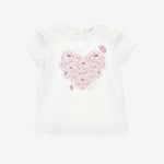 Monnalisa Girls Rose HeartT-Shirt | Casa Childrenswear