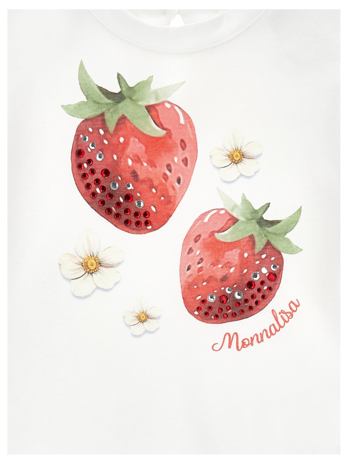 Monnalisa Girls Strawberry Print T-Shirt | Casa Childrenswear