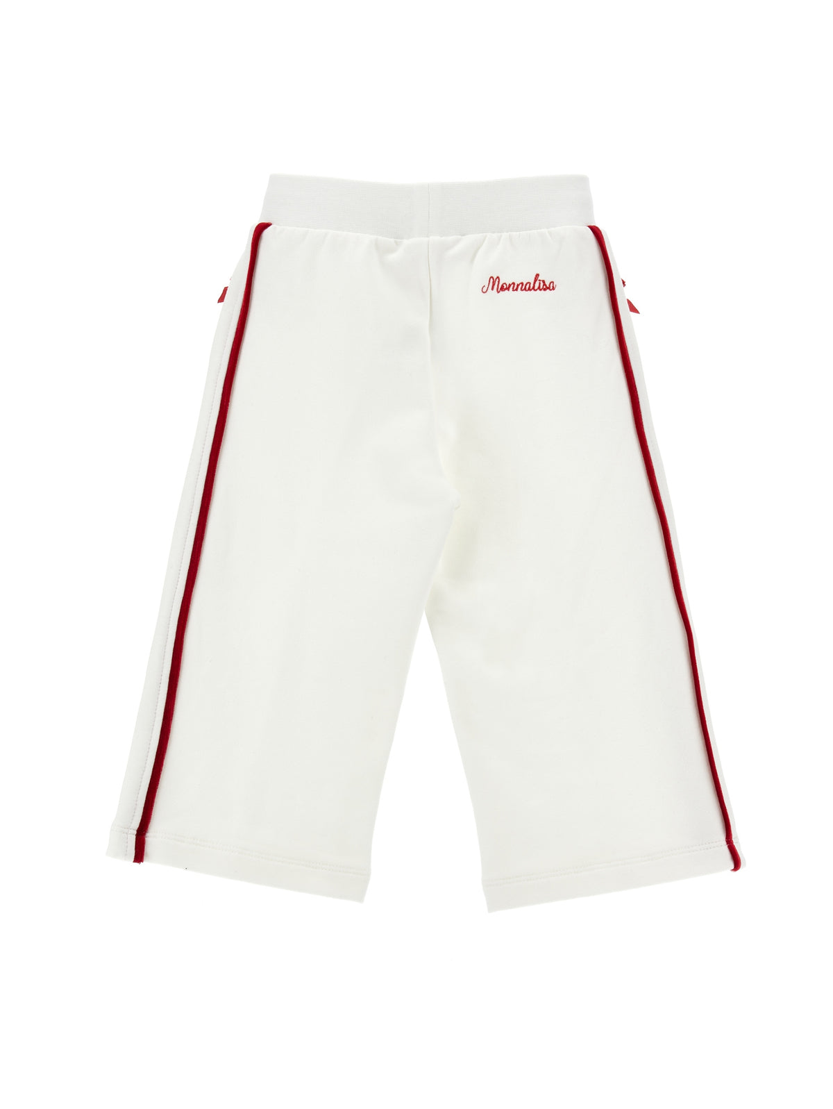 Girls White Bow Joggers