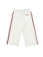 Girls White Bow Joggers