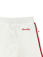 Girls White Bow Joggers