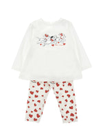 Girls White & Red Dalmation Leggings Set