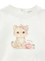 Girls Pink Kitten Tracksuit Set