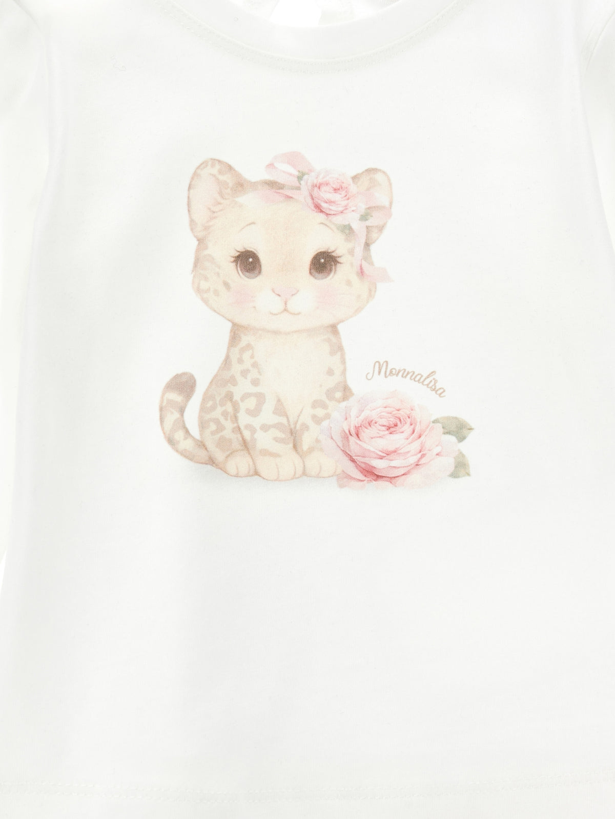 Girls White Kitten Top