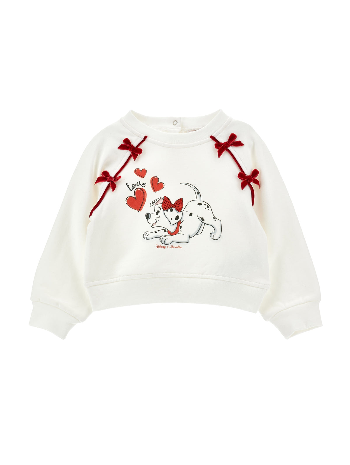 Girls White Dalmation Boiw Sweater