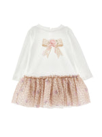 Girls Leopard Print Bow Dress