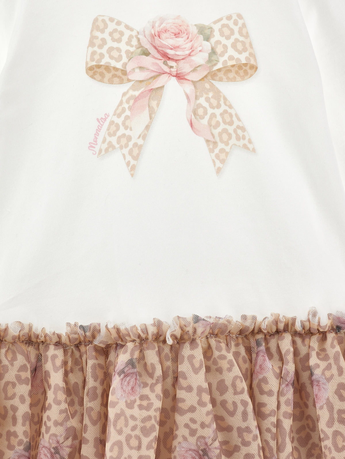 Girls Leopard Print Bow Dress