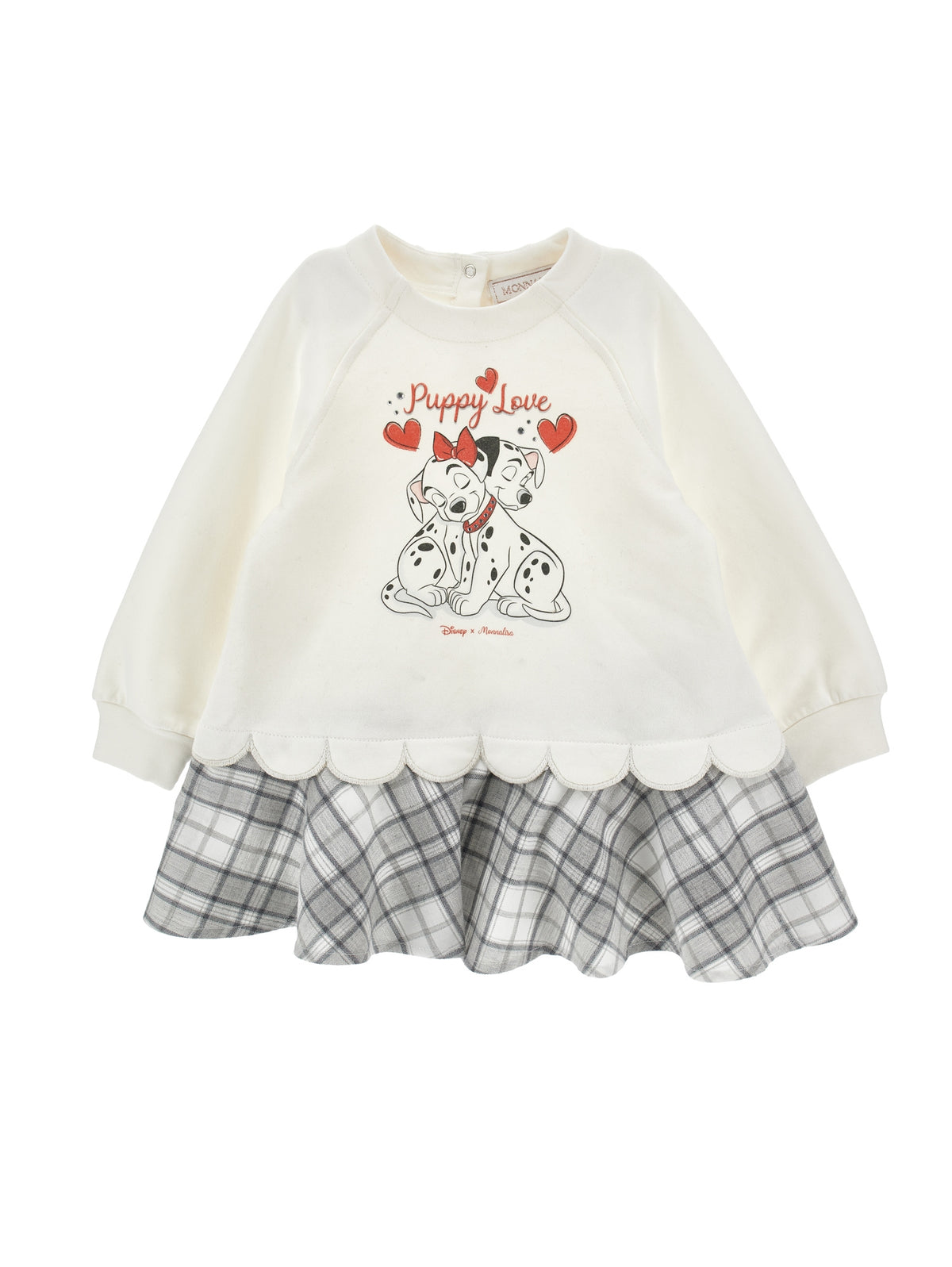 Girls Grey & White Dalmation Dress