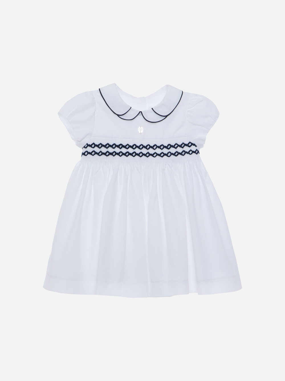 Baby Girl White Dress with Collar