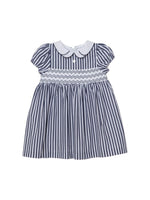 Girl Stripe Dress with Collar