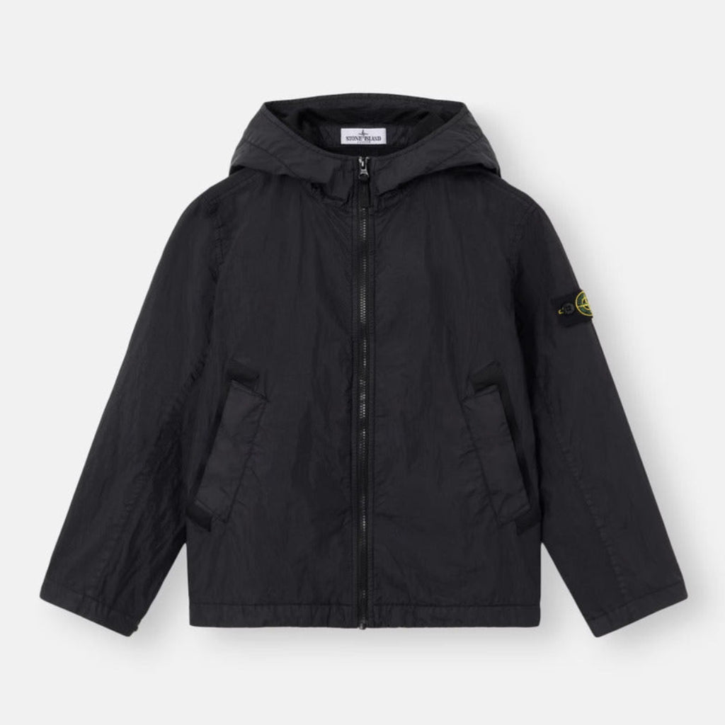 Stone Island Black Parka Jacket | Casa Childrenswear