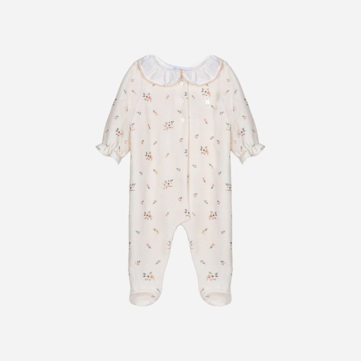 Flower Print Knit Babygrow