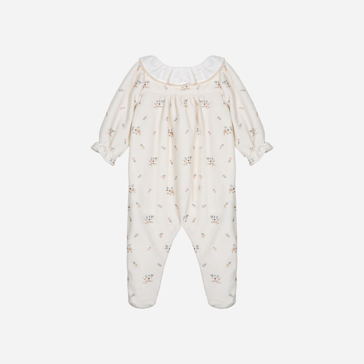 Flower Print Knit Babygrow