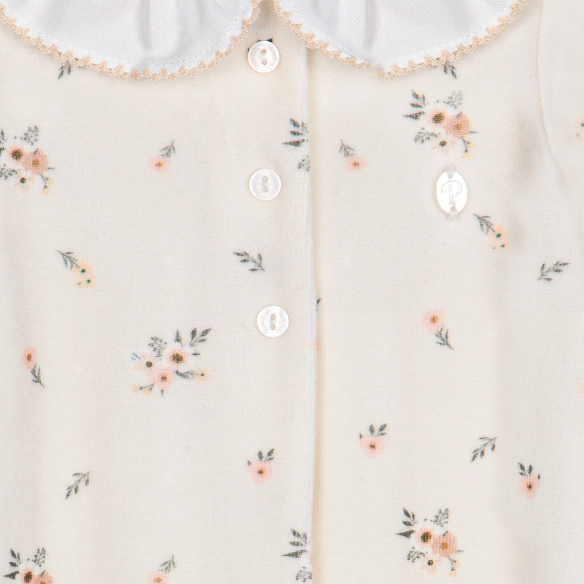 Flower Print Knit Babygrow