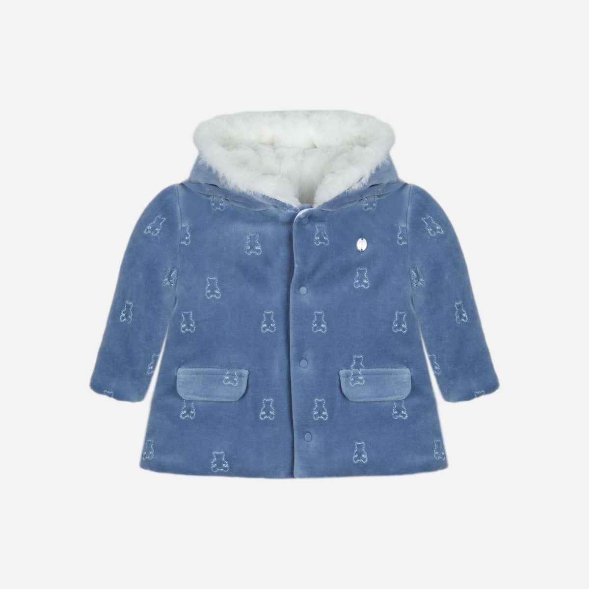Teddy Print Woven Coat