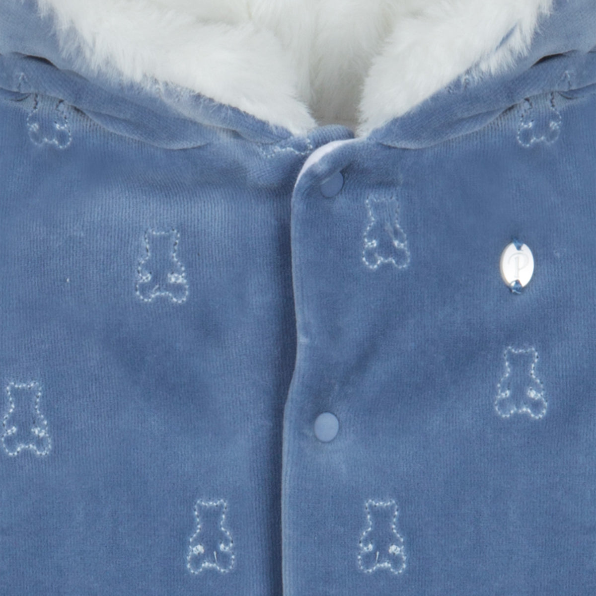 Teddy Print Woven Coat