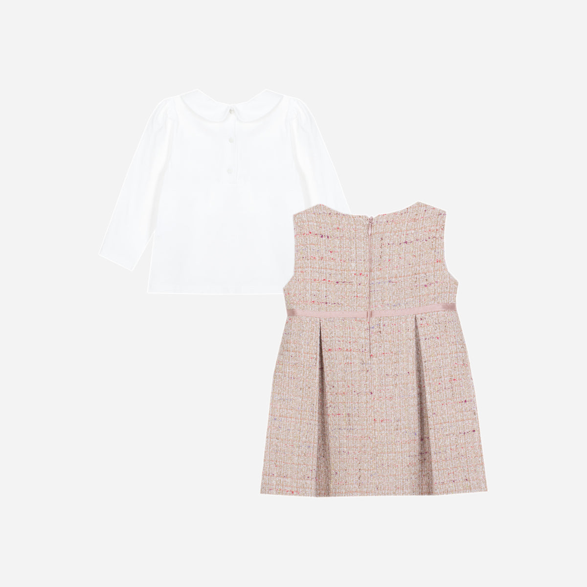 Pink Knit Dress and Blouse
