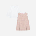 Pink Knit Dress and Blouse