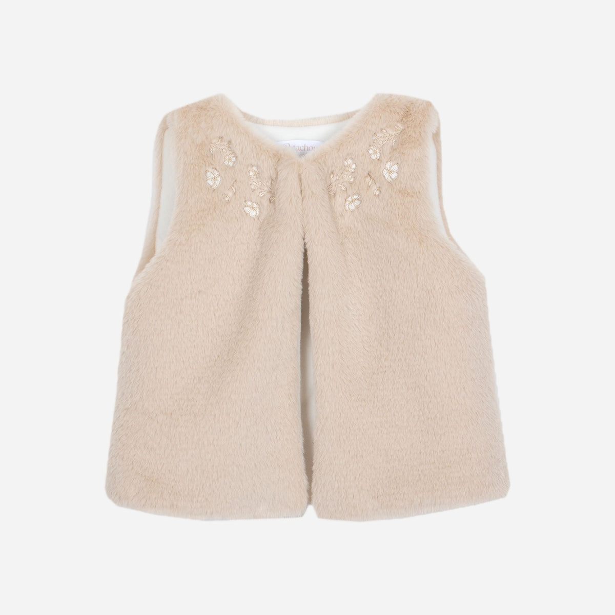 Patachou Beige Woven Vest | Casa Childrenswear