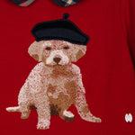 Red Puppy Knit Dress