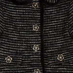 Patachou Black Woven Coat | Casa Childrenswear
