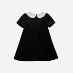 Black Woven Flower Dress