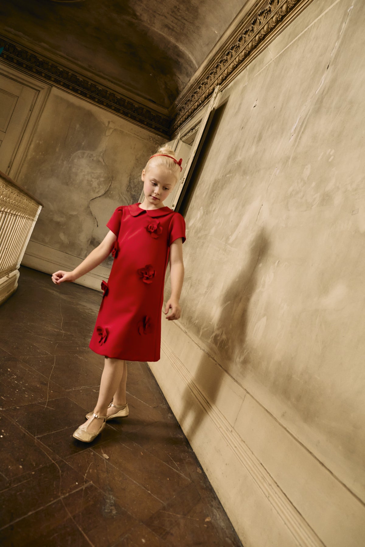 Red Rose Woven Dress