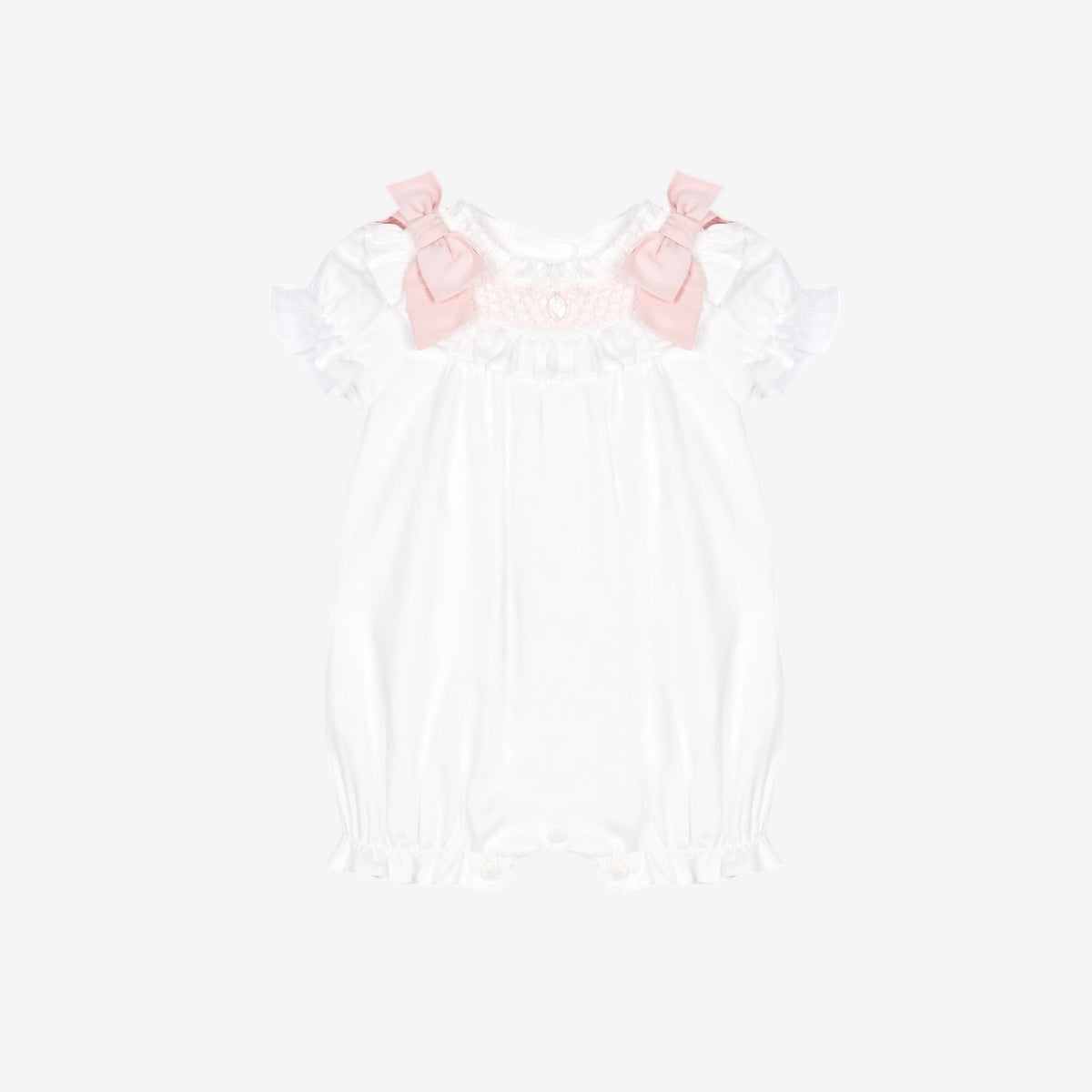 Patachou Baby Girl Romper with Pink Detail | Casa Childrenswear