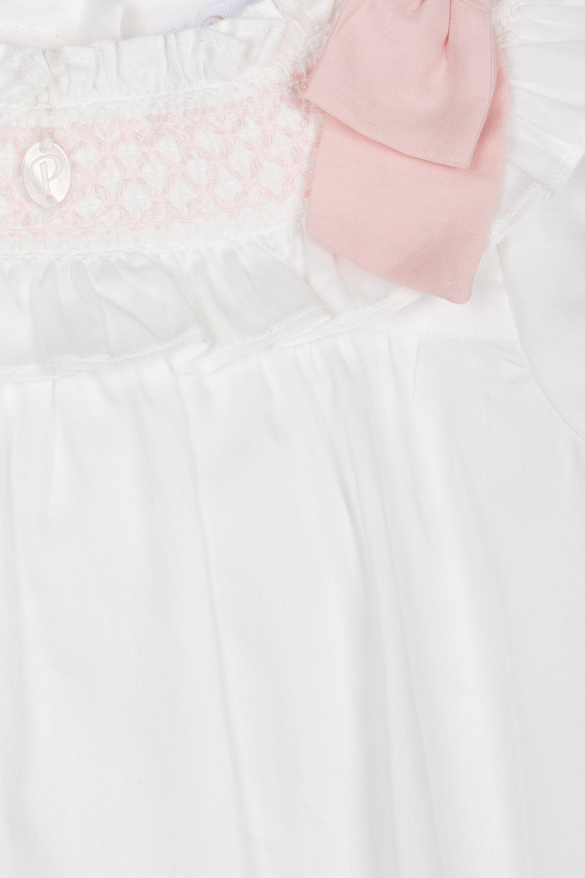 Patachou Baby Girl Romper with Pink Detail | Casa Childrenswear