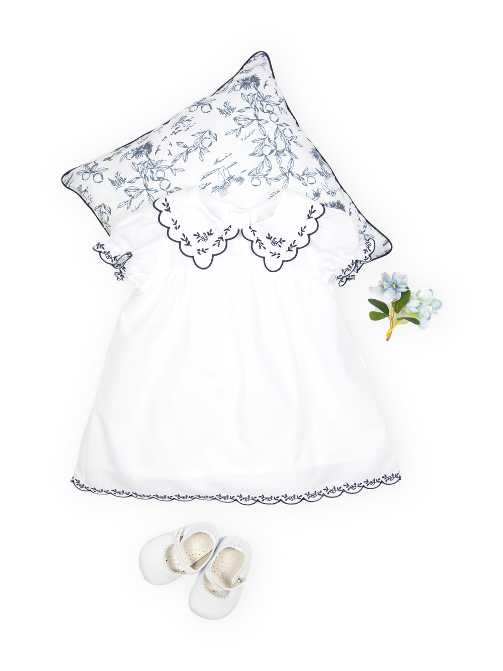 Patachou Baby Girls White Woven Dress | Casa Childrenswear