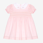 Patachou Baby Girls Pink Dress with White Collar | Casa Childrenswear