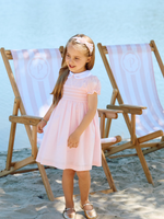 Patachou Baby Girls Pink Dress with White Collar | Casa Childrenswear