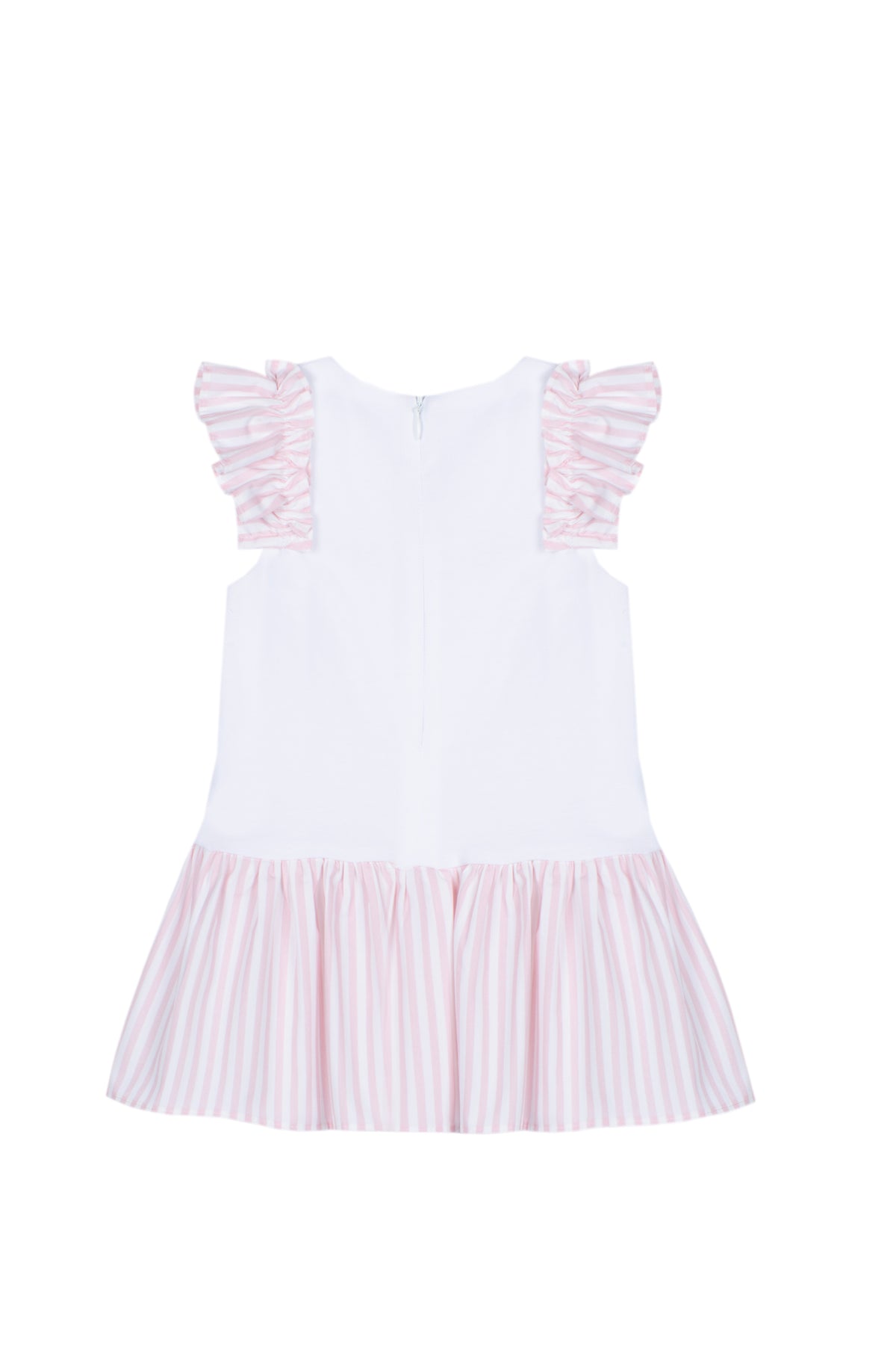 Patachou Girls White & Pink Jersey Dress | Casa Childrenswear