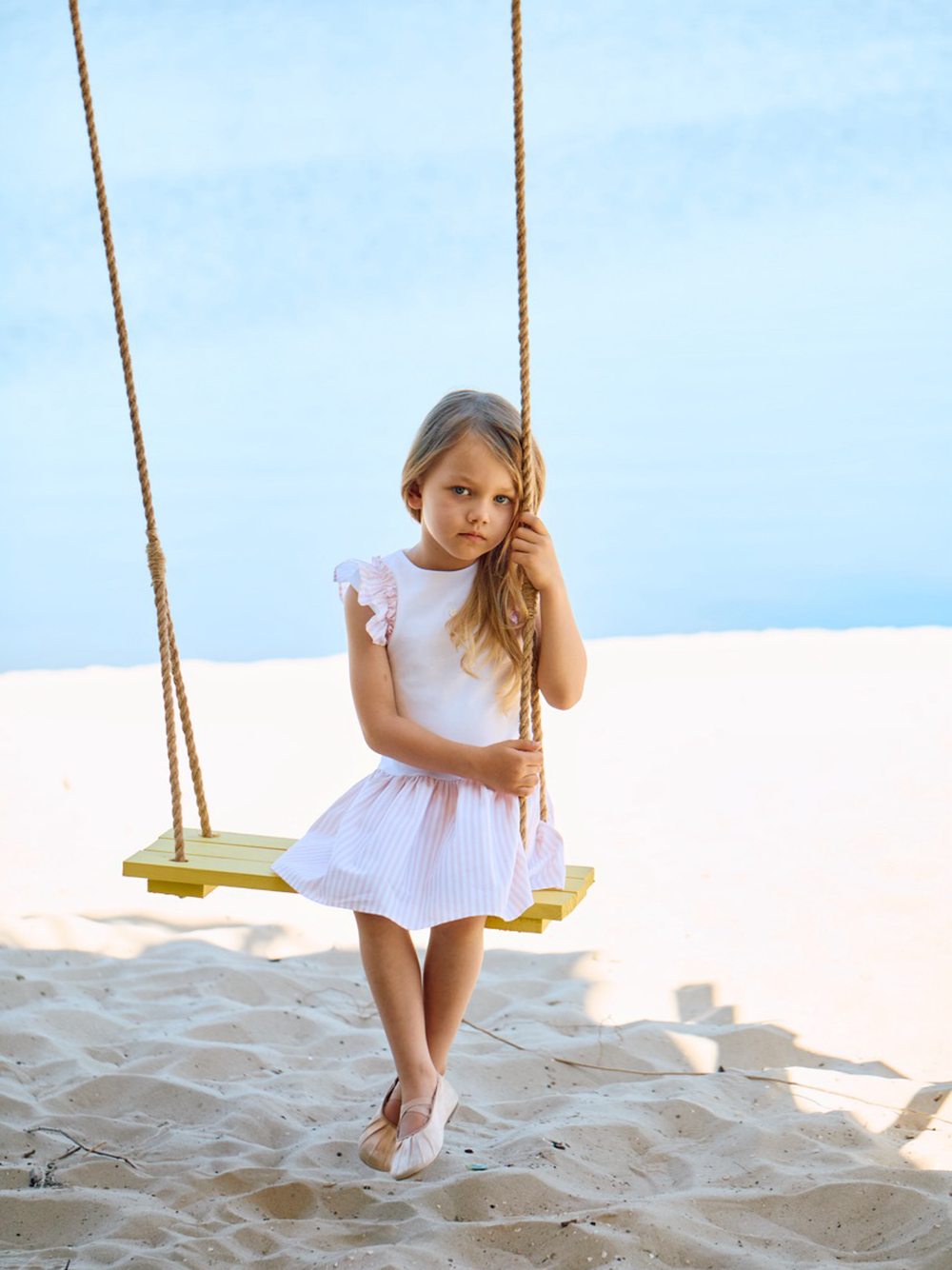 Patachou Girls White & Pink Jersey Dress | Casa Childrenswear