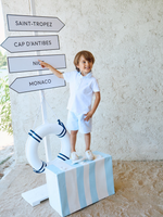 Patachou Baby Boys White Polo Short Set | Casa Childrenswear