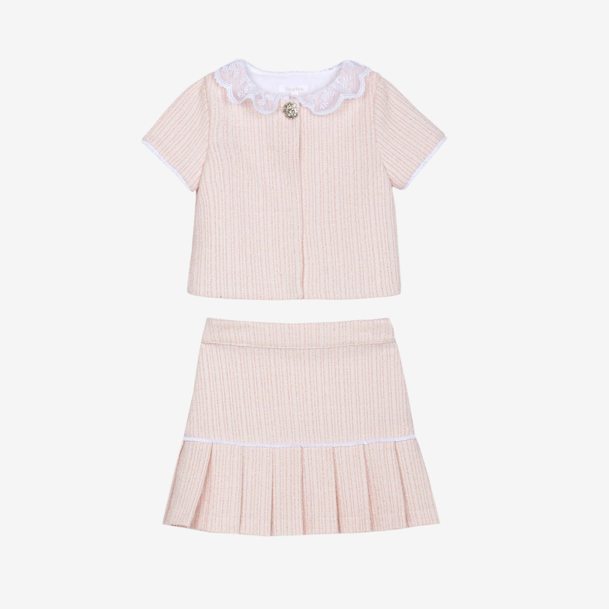 Patachou Girls Pink Woven Skirt Set | Casa Childrenswear