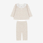 Patachou Baby Girls Beige Set with Floral Print | Casa Childrenswear