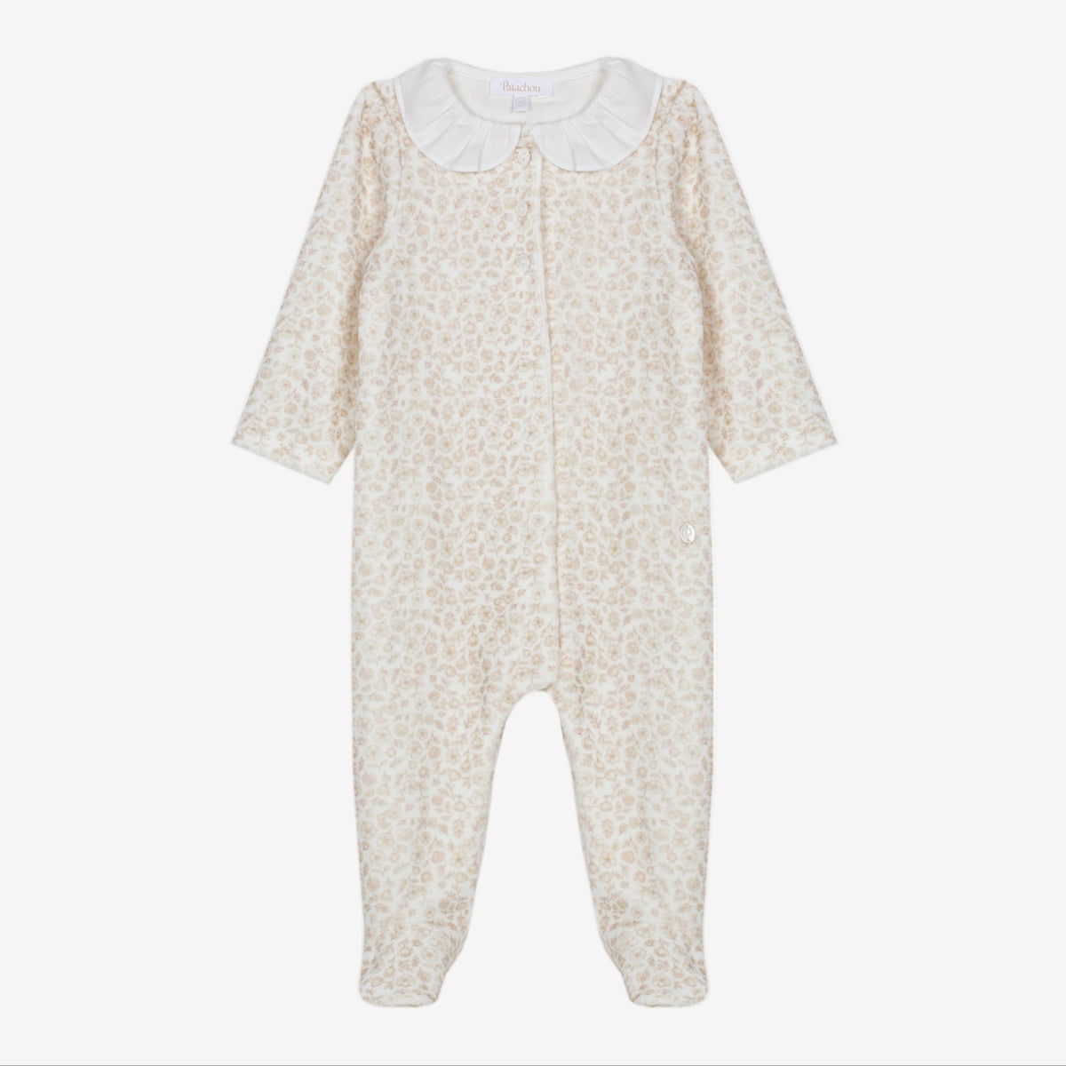 Patachou Baby Girls Beige Babygrow with Floral Print | Casa Childrenswear