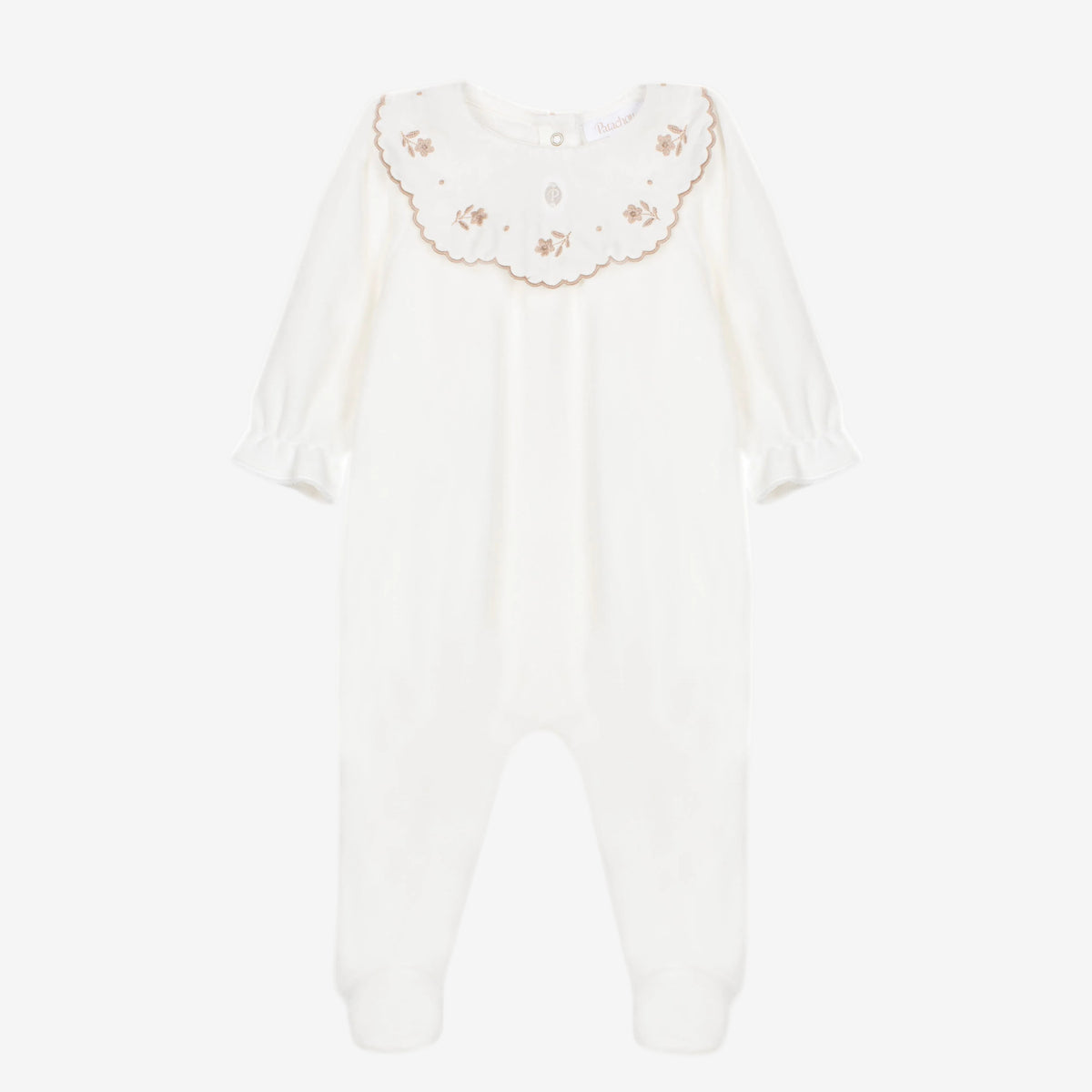 Patachou Baby Girls Babygrow with Embroided Collar | Casa Childrenswear