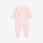 Patachou Baby Girls Pink Babygrow with Embroidered Collar | Casa Childrenswear