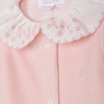 Patachou Baby Girls Pink Babygrow with Embroidered Collar | Casa Childrenswear