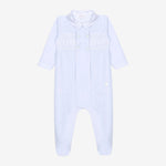 Patachou Baby Boys Light Blue Babygrow with Smocked Detail | Casa Childrenswear