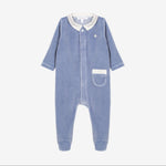 Patachou Baby Boys Blue Babygrow with Pocket | Casa Childrenswear