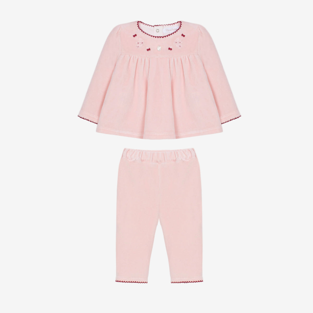 Patachou Baby Girls Pink Set with Embroidery | Casa Childrenswear